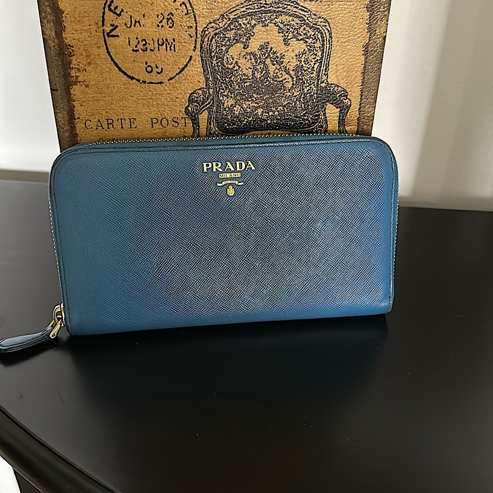 Authentic Prada Long Zippy Wallet in GUC